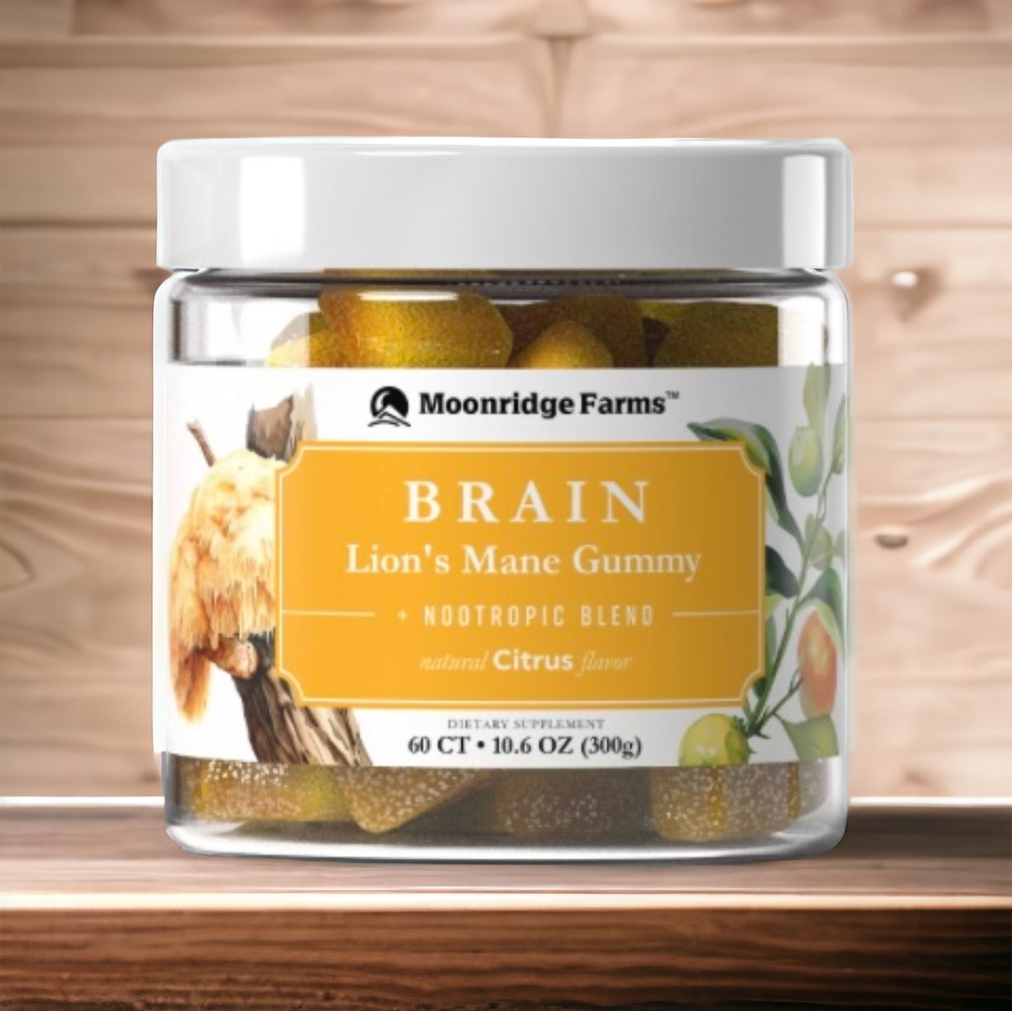 Cognitive Brain Support Lions Mane Mushroom Gummies 60 ct